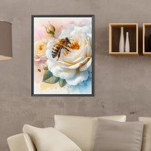 Load image into Gallery viewer, Diamond Painting - Full Round - Bee and flower (30*40CM)