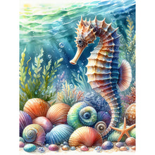 Load image into Gallery viewer, Diamond Painting - Full Round - Seahorse under the sea (30*40CM)
