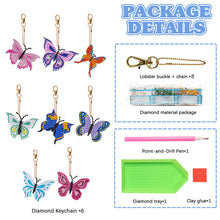 Load image into Gallery viewer, 8Pcs Double Sided Special Shaped Cartoon Diamond Painting Keychain for Beginners