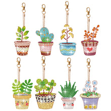 Load image into Gallery viewer, 8Pcs Double Sided Special Shaped Cartoon Diamond Painting Keychain for Beginners