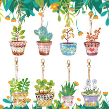 Load image into Gallery viewer, 8Pcs Double Sided Special Shaped Cartoon Diamond Painting Keychain for Beginners