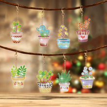 Load image into Gallery viewer, 8Pcs Double Sided Special Shaped Cartoon Diamond Painting Keychain for Beginners