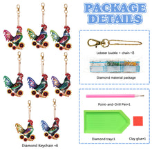 Load image into Gallery viewer, 8Pcs Double Sided Special Shaped Cartoon Diamond Painting Keychain for Beginners