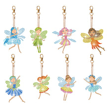 Load image into Gallery viewer, 8Pcs Double Sided Special Shaped Cartoon Diamond Painting Keychain for Beginners