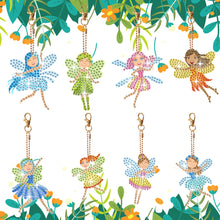 Load image into Gallery viewer, 8Pcs Double Sided Special Shaped Cartoon Diamond Painting Keychain for Beginners