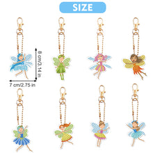 Load image into Gallery viewer, 8Pcs Double Sided Special Shaped Cartoon Diamond Painting Keychain for Beginners