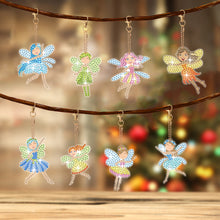 Load image into Gallery viewer, 8Pcs Double Sided Special Shaped Cartoon Diamond Painting Keychain for Beginners