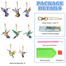 Load image into Gallery viewer, 8Pcs Double Sided Special Shaped Cartoon Diamond Painting Keychain for Beginners