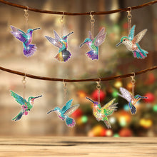 Load image into Gallery viewer, 8Pcs Double Sided Special Shaped Cartoon Diamond Painting Keychain for Beginners