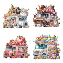 Load image into Gallery viewer, 4pcs Partial Special Diamond Painting Set - Gnome and ice cream truck (30*30CM)