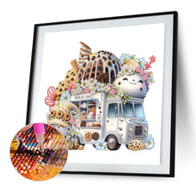 Load image into Gallery viewer, 4pcs Partial Special Diamond Painting Set - Gnome and ice cream truck (30*30CM)