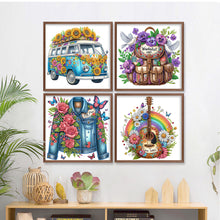 Load image into Gallery viewer, 4pcs Partial Special Diamond Painting Set - Flowers and objects (30*30CM)