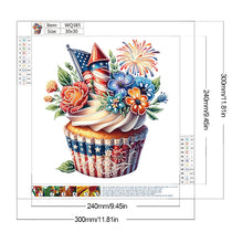 Load image into Gallery viewer, 4pcs Partial Special Diamond Painting Set - Independence Day cake (30*30CM)