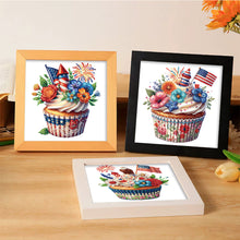 Load image into Gallery viewer, 4pcs Partial Special Diamond Painting Set - Independence Day cake (30*30CM)