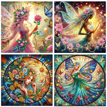 Load image into Gallery viewer, 4pcs Partial Special Diamond Painting Set - Elf girl (30*30CM)