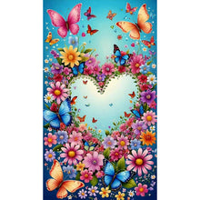 Load image into Gallery viewer, Diamond Painting - Full Round - Flower butterfly and hummingbird (40*70CM)