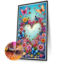 Load image into Gallery viewer, Diamond Painting - Full Round - Flower butterfly and hummingbird (40*70CM)