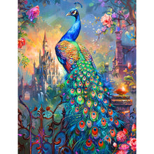Load image into Gallery viewer, Diamond Painting - Full Round - Peacock and castle (50*60CM)