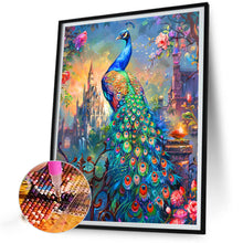 Load image into Gallery viewer, Diamond Painting - Full Round - Peacock and castle (50*60CM)