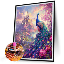 Load image into Gallery viewer, Diamond Painting - Full Round - Peacock and castle (50*60CM)