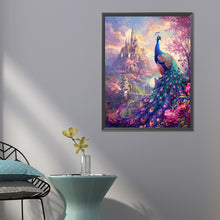 Load image into Gallery viewer, Diamond Painting - Full Round - Peacock and castle (50*60CM)