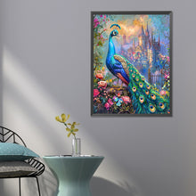 Load image into Gallery viewer, Diamond Painting - Full Round - Peacock and castle (50*60CM)