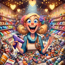 Load image into Gallery viewer, Diamond Painting - Full Round - Handmade girl (40*40CM)