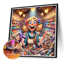 Load image into Gallery viewer, Diamond Painting - Full Round - Handmade girl (40*40CM)