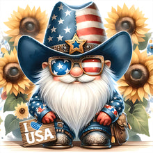 Load image into Gallery viewer, Diamond Painting - Full Round - Independence Day gnome (30*30CM)