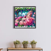 Load image into Gallery viewer, Diamond Painting - Full Round - Peony and girl (40*40CM)
