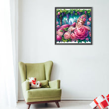 Load image into Gallery viewer, Diamond Painting - Full Round - Peony and girl (40*40CM)