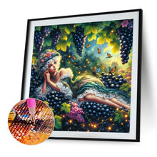 Load image into Gallery viewer, Diamond Painting - Full Round - Grapes and girl (40*40CM)