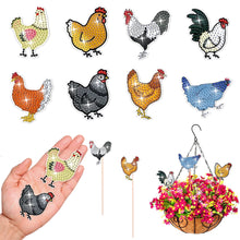 Load image into Gallery viewer, Cartoon Chicken Garden Stake Animal Diamond Art Craft Kits Craft Supplies