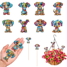 Load image into Gallery viewer, Cartoon Colorful Dog Garden Stake Animal Diamond Art Craft Kits Craft Supplies