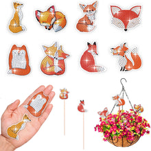 Load image into Gallery viewer, Cartoon Fox Garden Stake Animal Diamond Painting Art Craft Kits Craft Supplies