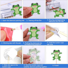 Load image into Gallery viewer, Cartoon Frog Garden Stake Animal Diamond Painting Art Craft Kits Craft Supplies