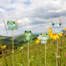Load image into Gallery viewer, Cartoon Frog Garden Stake Animal Diamond Painting Art Craft Kits Craft Supplies