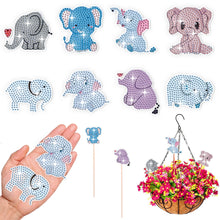 Load image into Gallery viewer, Cartoon Elephant Garden Stake Animal Diamond Art Craft Kits Craft Supplies