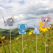 Load image into Gallery viewer, Cartoon Elephant Garden Stake Animal Diamond Art Craft Kits Craft Supplies
