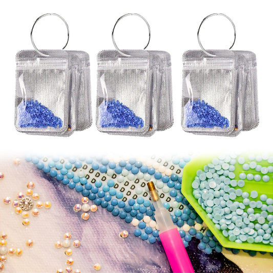 200Pcs DIY Square Round Drill Bead Rhinestone Bag Diamond Painting Accessories