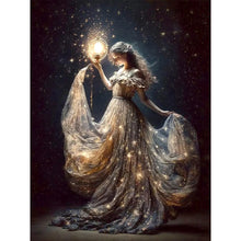 Load image into Gallery viewer, 3pcs Round Diamond Painting Set - Fairy under the moonlight (30*40CM)