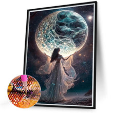 Load image into Gallery viewer, 3pcs Round Diamond Painting Set - Fairy under the moonlight (30*40CM)