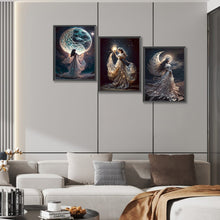 Load image into Gallery viewer, 3pcs Round Diamond Painting Set - Fairy under the moonlight (30*40CM)