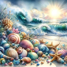 Load image into Gallery viewer, AB Diamond Painting - Full Square - seashell (40*40CM)