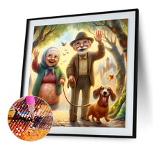 Load image into Gallery viewer, Diamond Painting - Full Round - Warm and funny grandpa and grandma (30*30CM)