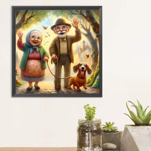 Load image into Gallery viewer, Diamond Painting - Full Round - Warm and funny grandpa and grandma (30*30CM)