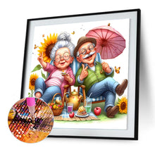 Load image into Gallery viewer, Diamond Painting - Full Round - Warm and funny grandpa and grandma (30*30CM)