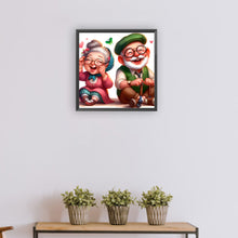 Load image into Gallery viewer, Diamond Painting - Full Round - Warm and funny grandpa and grandma (30*30CM)