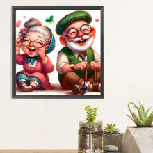 Load image into Gallery viewer, Diamond Painting - Full Round - Warm and funny grandpa and grandma (30*30CM)
