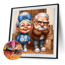 Load image into Gallery viewer, Diamond Painting - Full Round - Warm and funny grandpa and grandma (30*30CM)